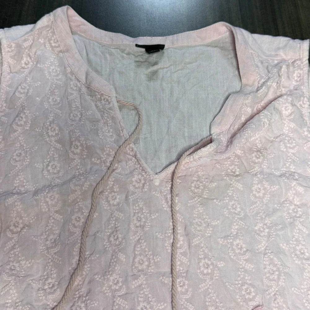 Torrid Pink Floral Embroidered Sleeveless Tassel Tie‎ Top Plus Size 5 - Picture 3 of 5